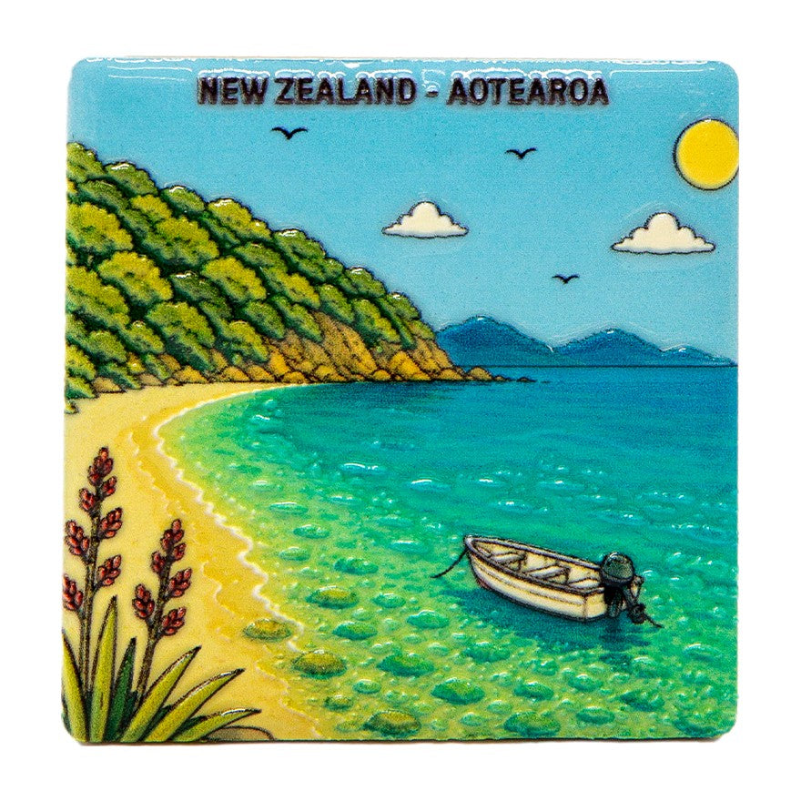 Moana Road Ceramic Square Magnet - Aotearoa