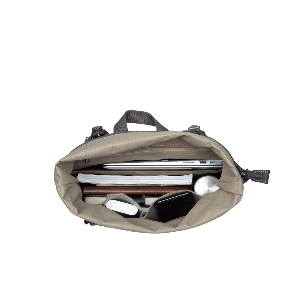 Troop Edison Waxed Canvas Backpack - Dark Green