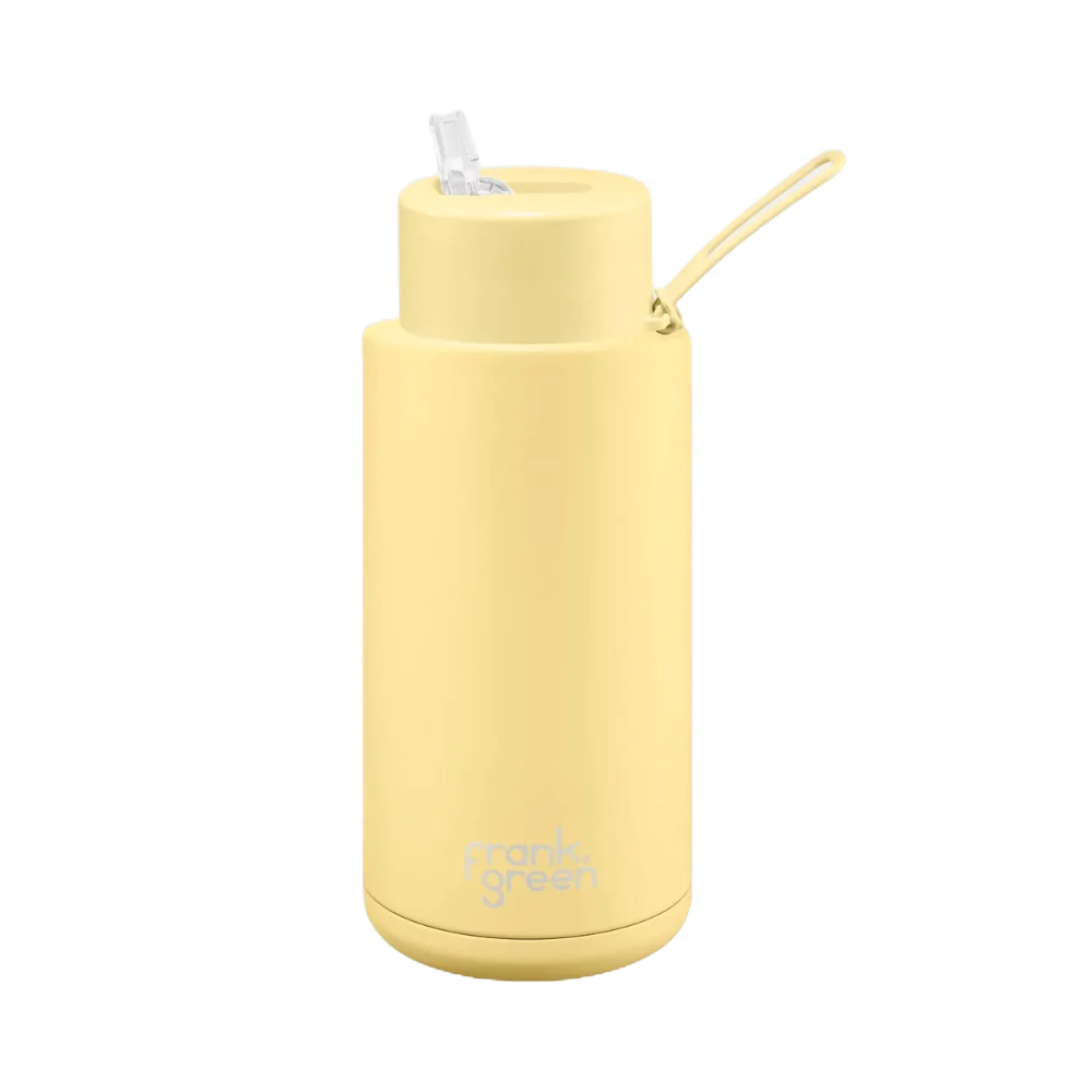 Frank Green 34oz Straw Bottle - Buttermilk | Avisons NZ