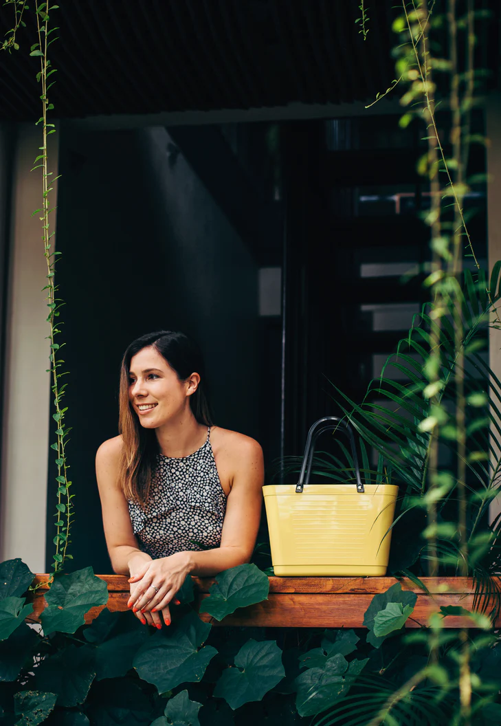 Small Lemon Hinza Bag - Green Plastic