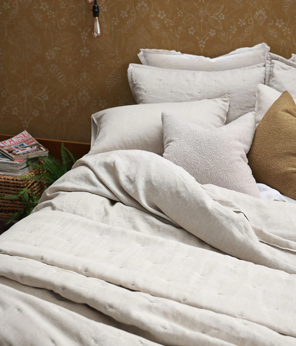 Laundered Linen Duvet Set - Natural | MM Linen | Avisons