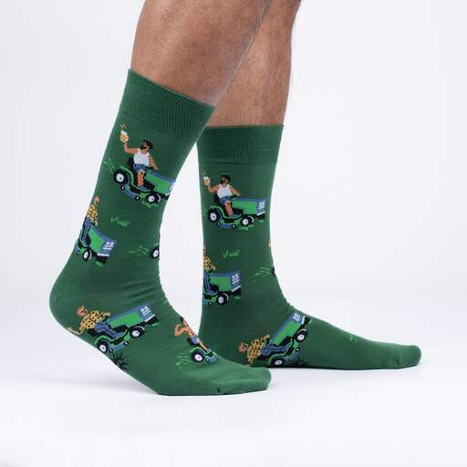 Men's Crew Socks - My other car is a Lawnmower