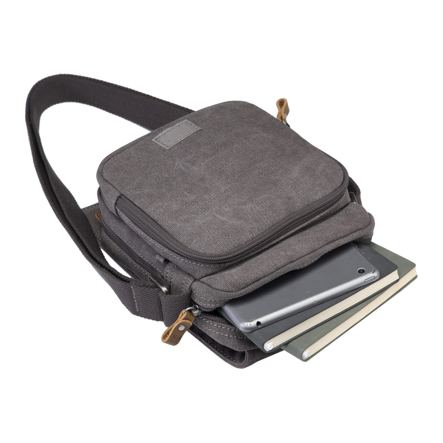 Classic Small Flap Front Body Bag - Charcoal | Troop London NZ