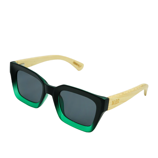 Weekender Sunglasses - Black & Green | Moana Road Sunglasses