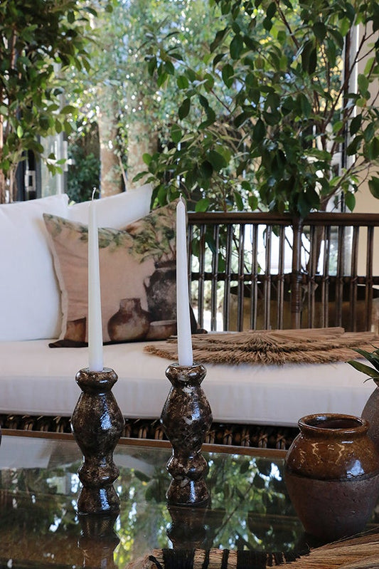CC Interiors Tuscan Ironsand Candlesticks