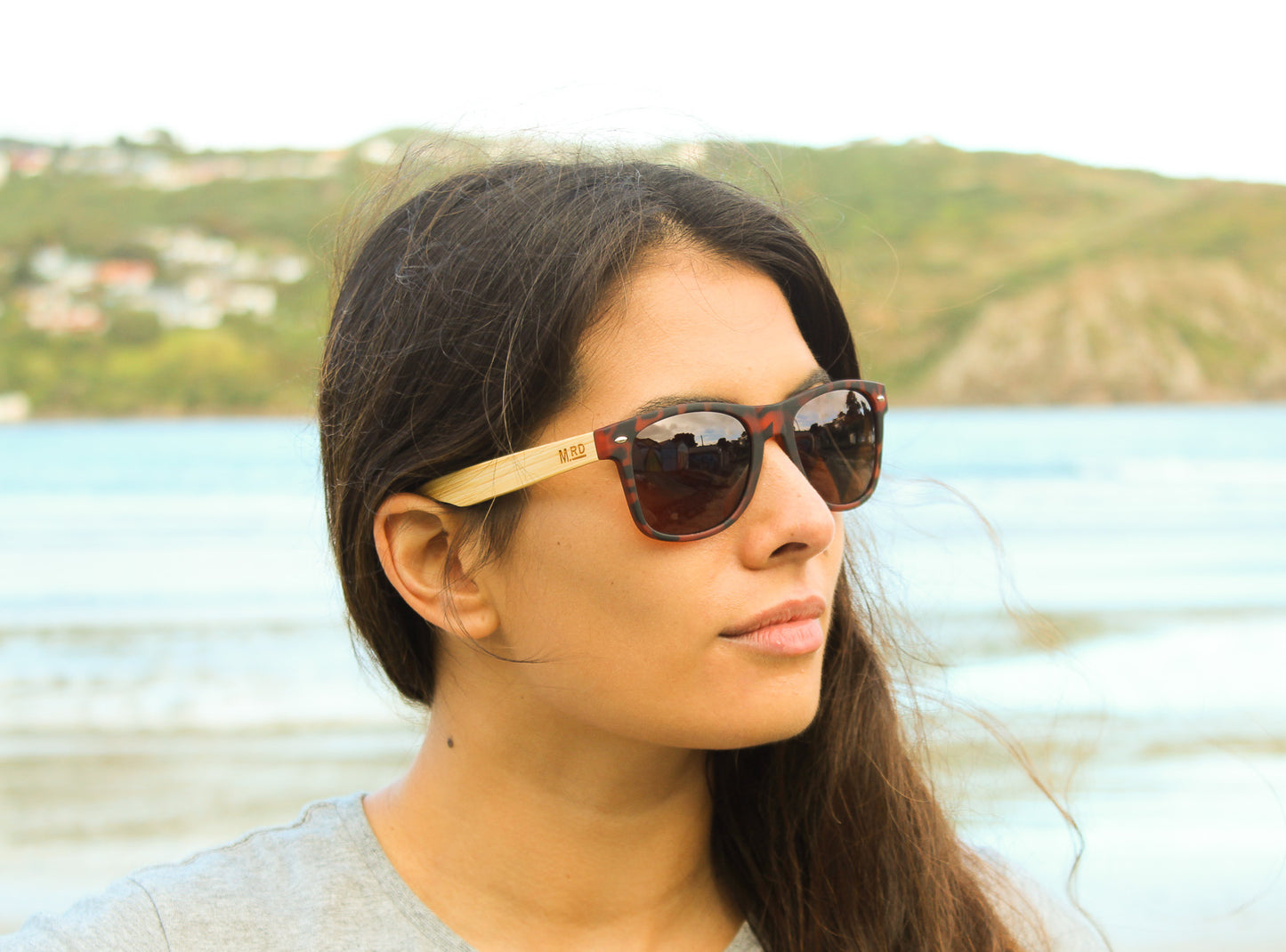 Moana Road 5050 Tort Shell & Wood Arms Sunglasses