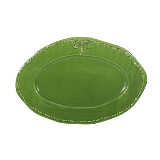 Dragonfly Green Oval Platter - Small | French Country | Avisons