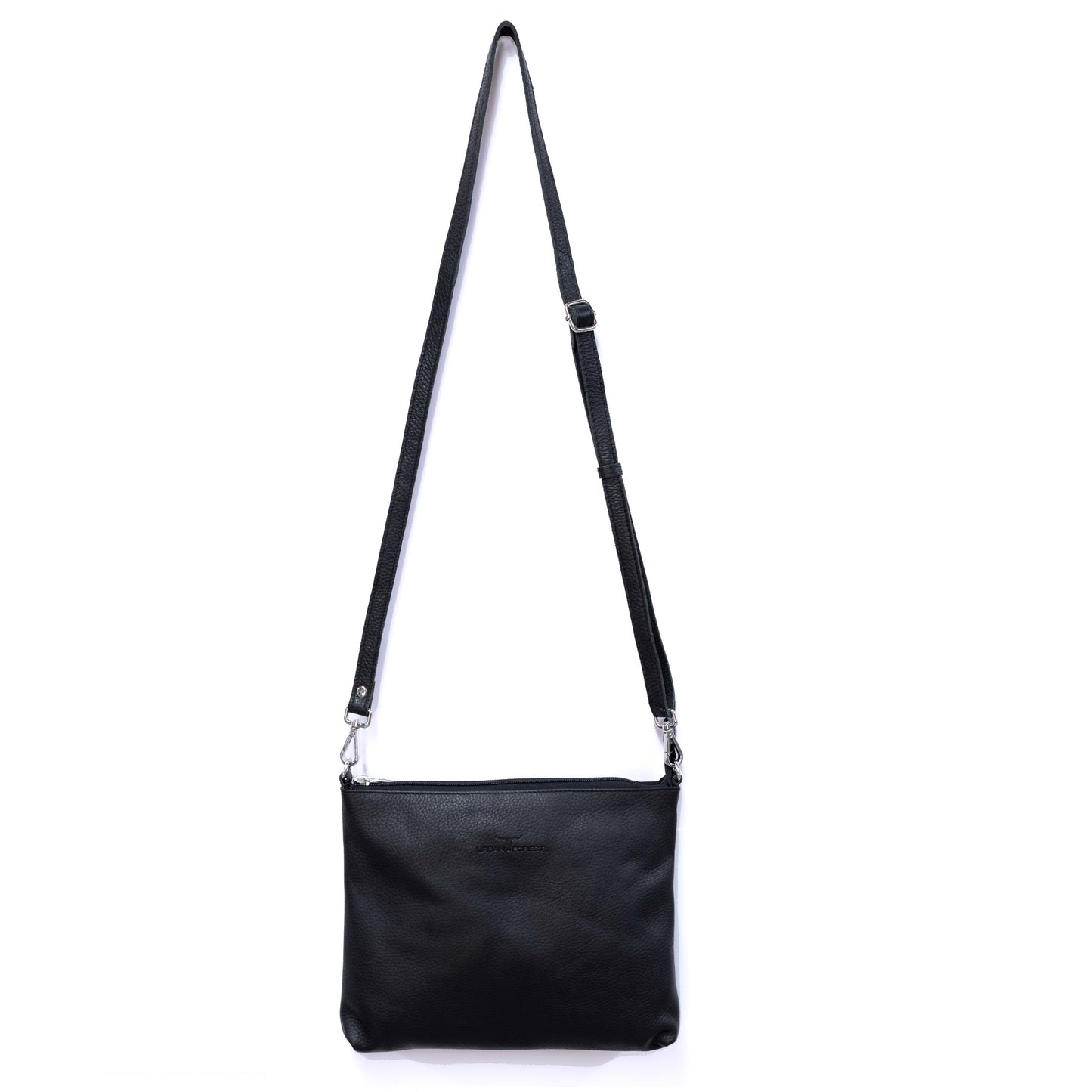 Emma Leather Sling Bag - Black