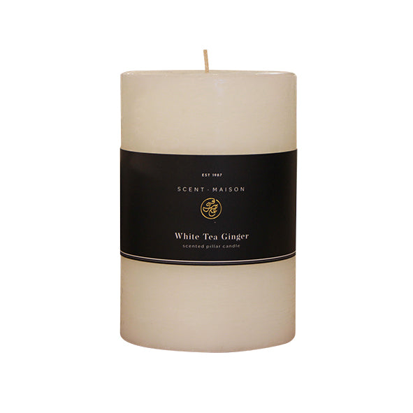 Scent Maison White Tea & Ginger Pillar Candle