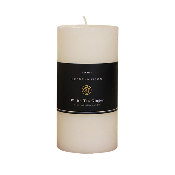 Scent Maison White Tea & Ginger Pillar Candle