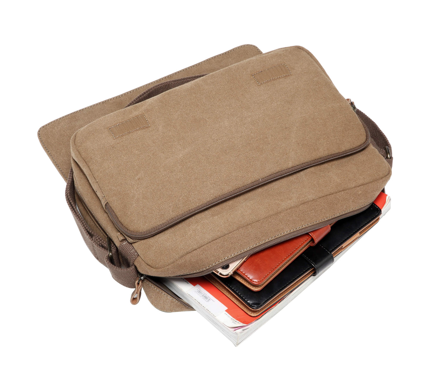 Classic Canvas Messenger Bag - Brown | Troop London NZ