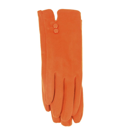 Half Suede Gloves - Orange