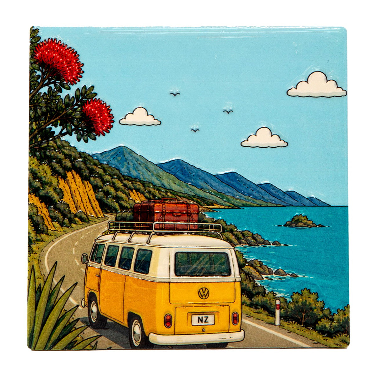 Moana Road Ceramic Coaster - Road Trip