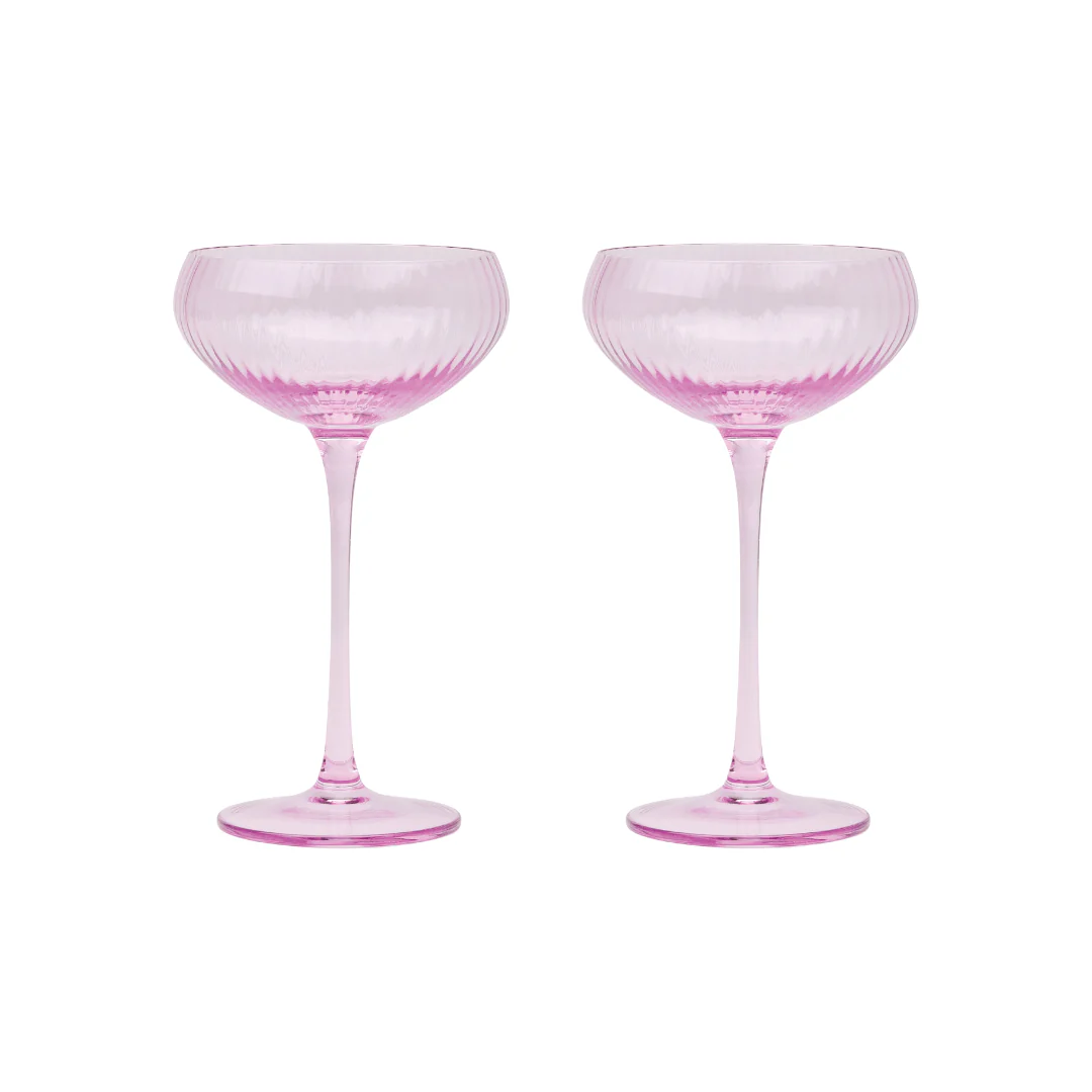 Here's How - The Lou Coupe Glass Set - Lilac