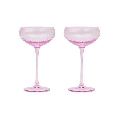 Here's How - The Lou Coupe Glass Set - Lilac