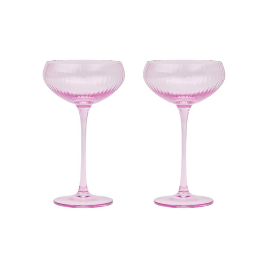 Here's How - The Lou Coupe Glass Set - Lilac