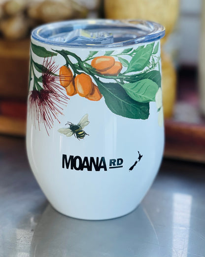 Moana Road eMug - White Floral | NZ Travel Mugs | Avisons