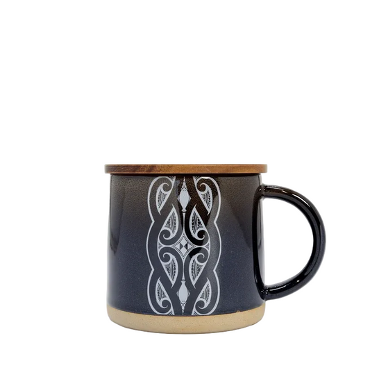 Glazed Ceramic Mug - Miriama Grace Smith - Black