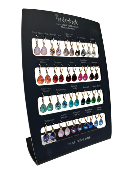 Gold Drop Swarovski Stone Earrings