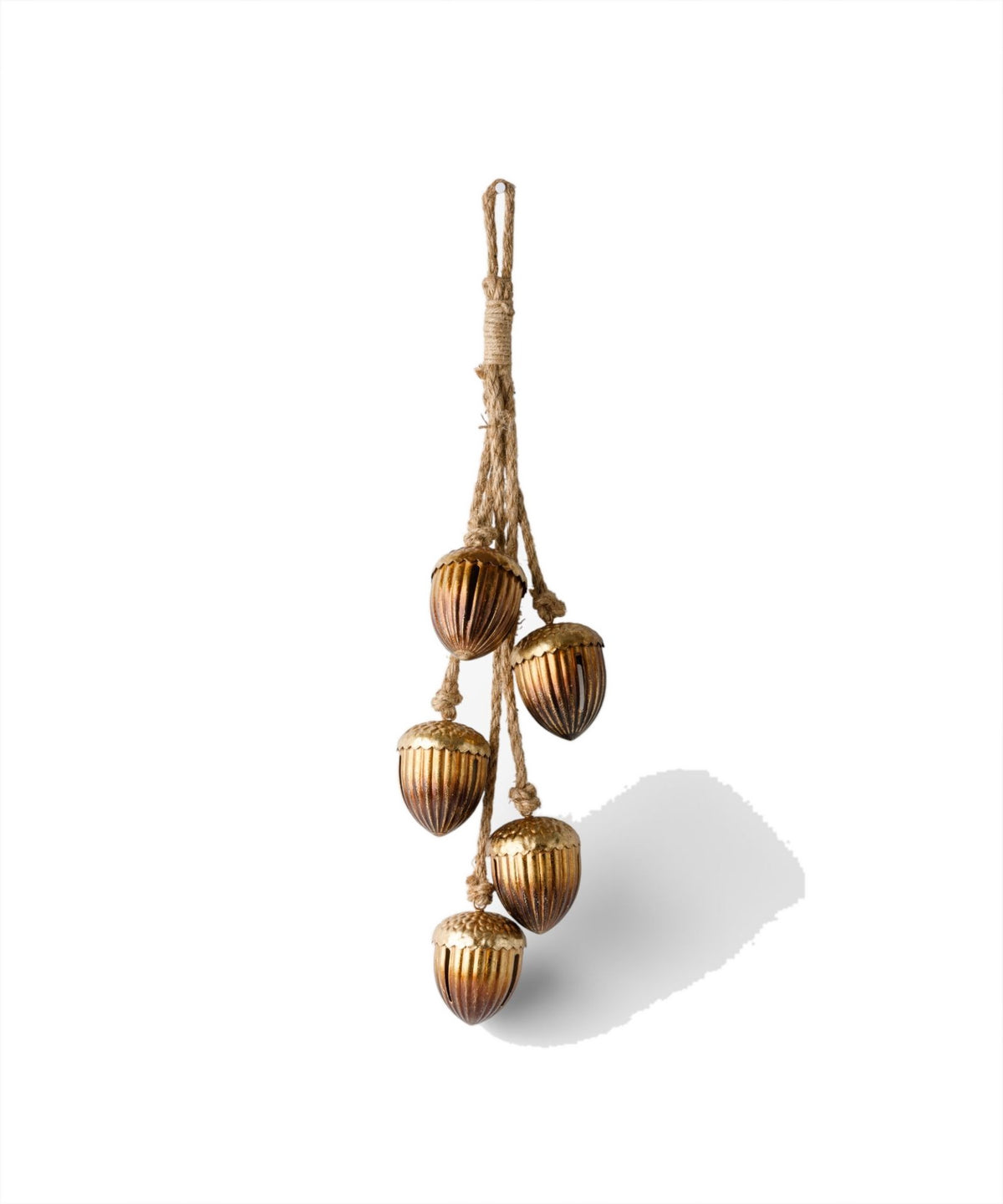 French Country Acorns on Rope - Gold