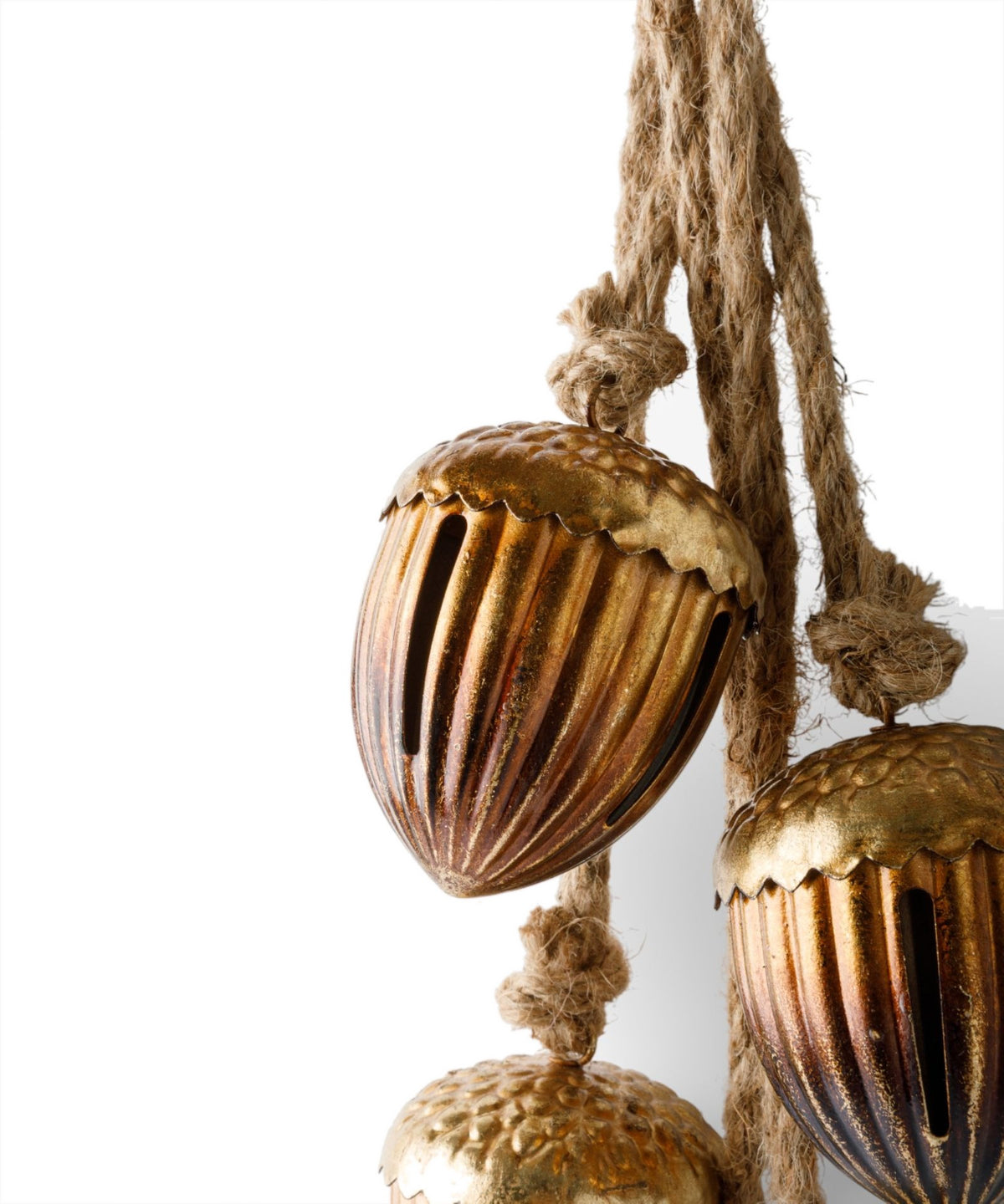 French Country Acorns on Rope - Gold