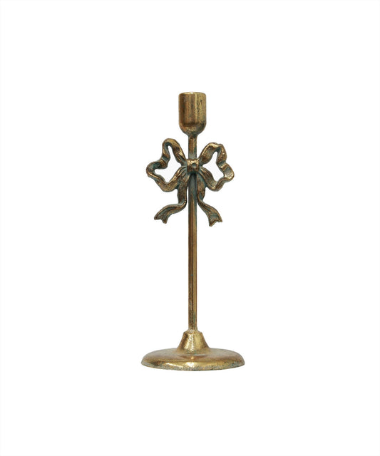 French Country Bow Design Candleholder - Large