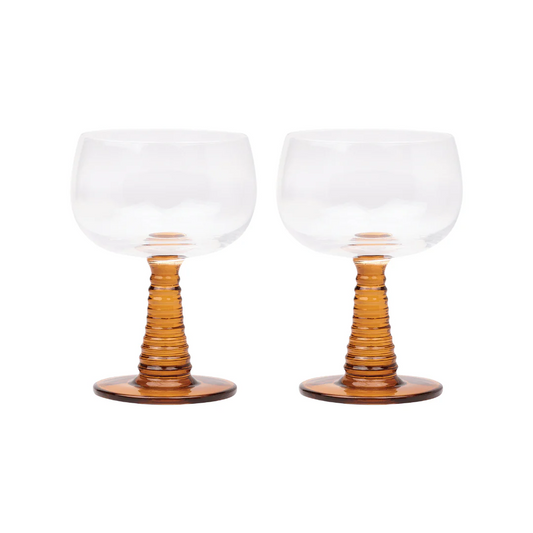 Here's How - The Romy Wine Glass Set - Amber