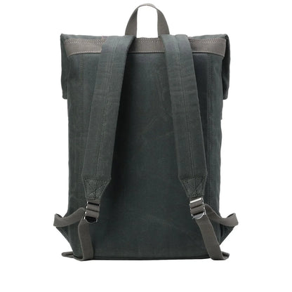 Troop Edison Waxed Canvas Backpack - Dark Green