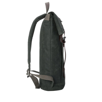 Troop Edison Waxed Canvas Backpack - Dark Green