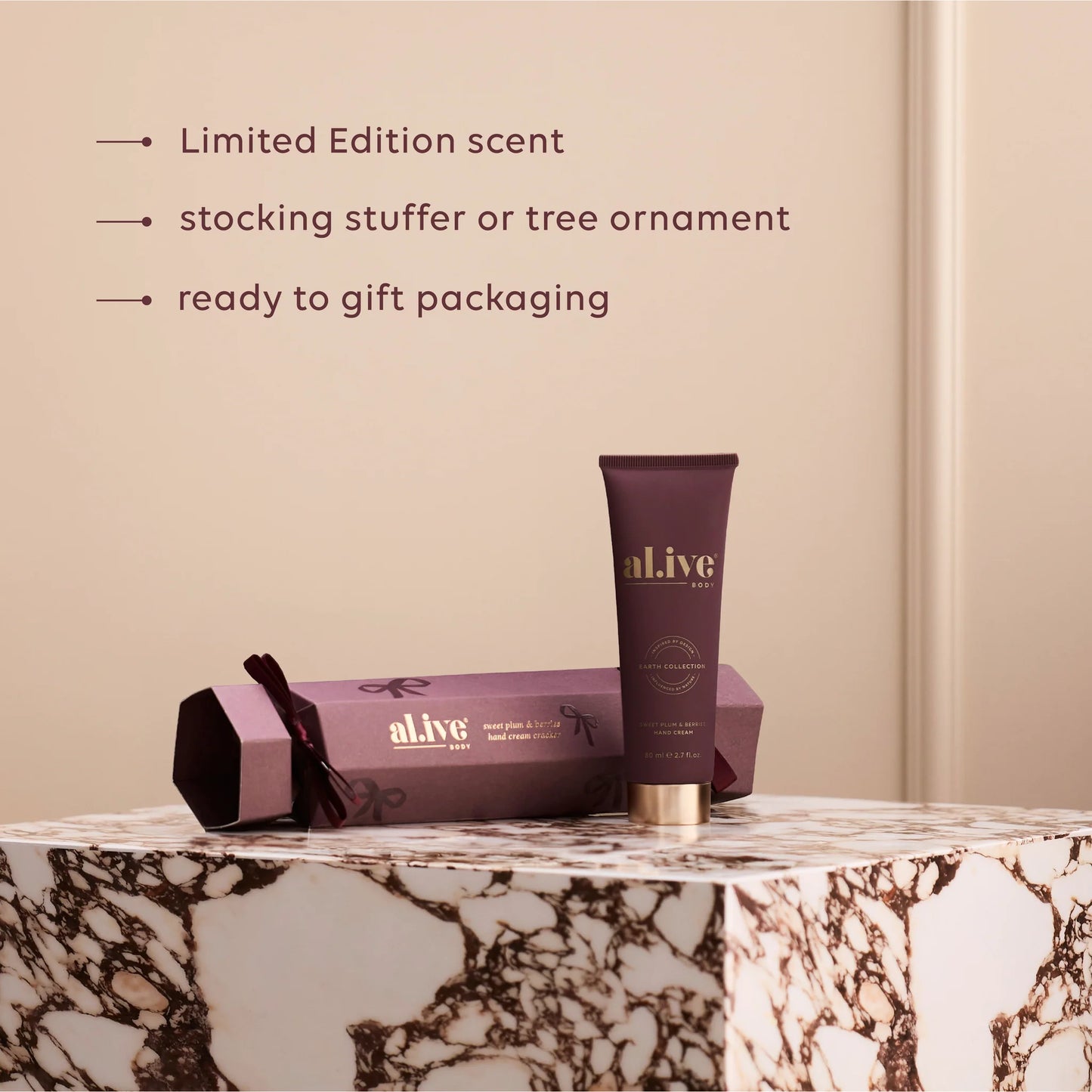 al.ive Body - Hand Cream Cracker - Sweet Plum & Berries