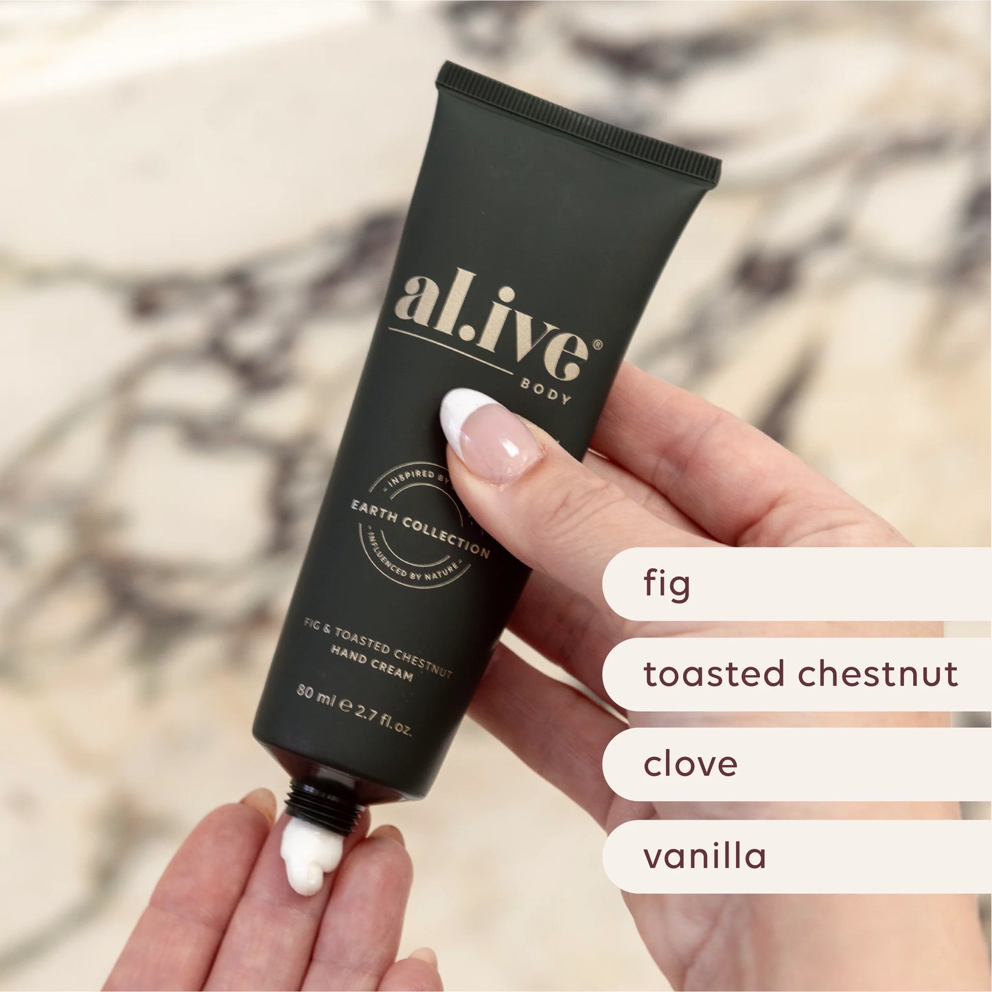 al.ive Body - Hand Cream Cracker - Fig & Toasted Chestnut