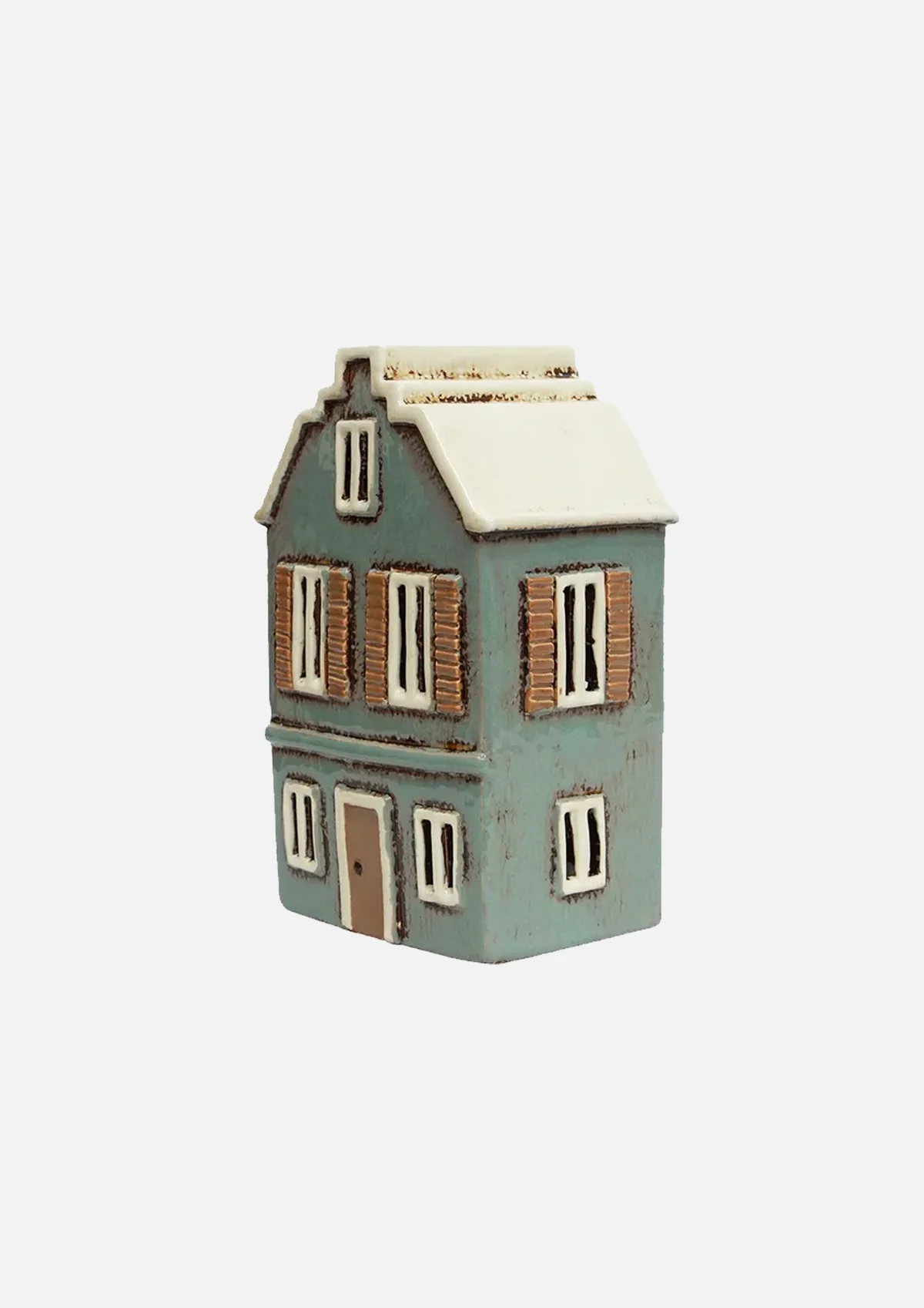 Alsace Tea Light House with Shutters  - Blue | French Country