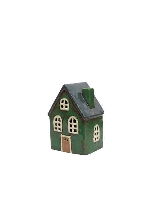 Alsace Tea Light Barn - Green | French Country