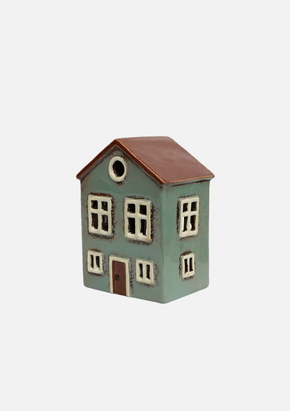 Alsace Tea Light House  - Light Blue | French Country