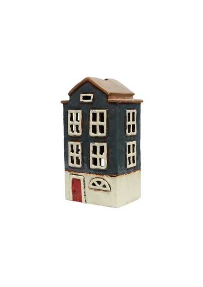 Alsace Tea Light House Nordic - Navy | French Country