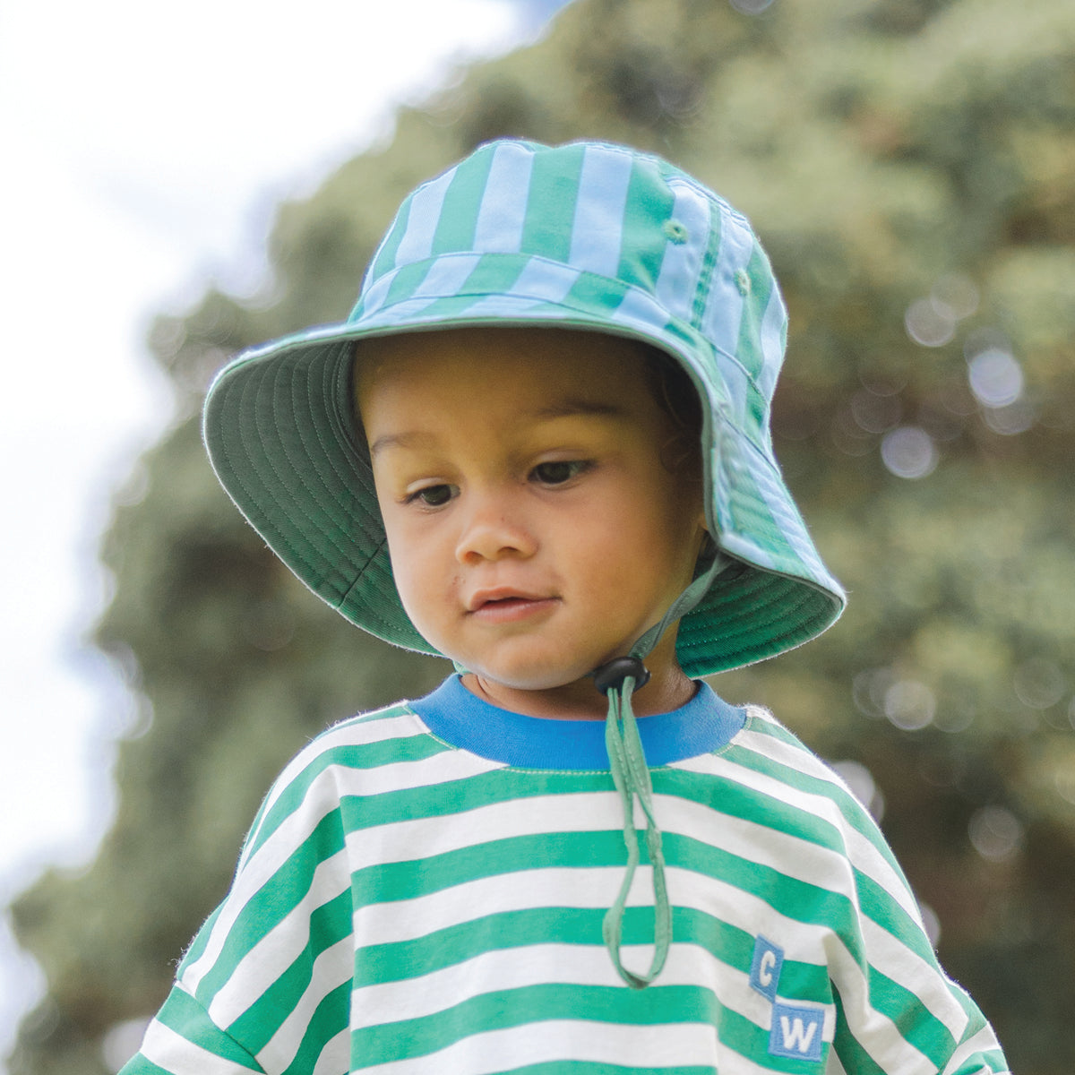 Crywolf Reversible Bucket Hat in Deck Stripe