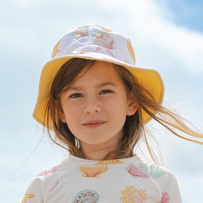 Crywolf Reversible Bucket Hat in Shell