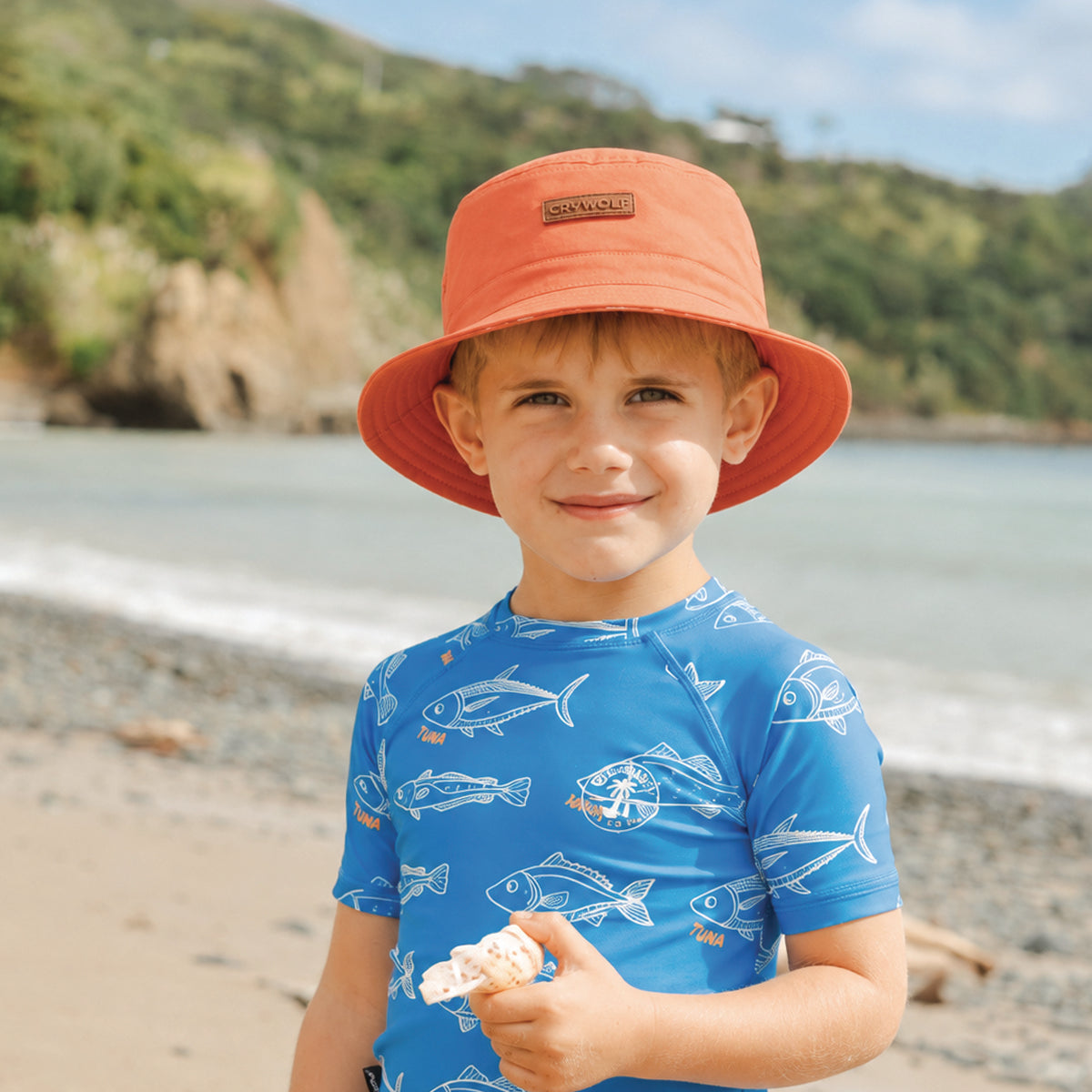 Crywolf Reversible Bucket Hat in Sunset Check
