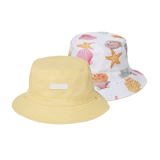Crywolf Reversible Bucket Hat in Shell
