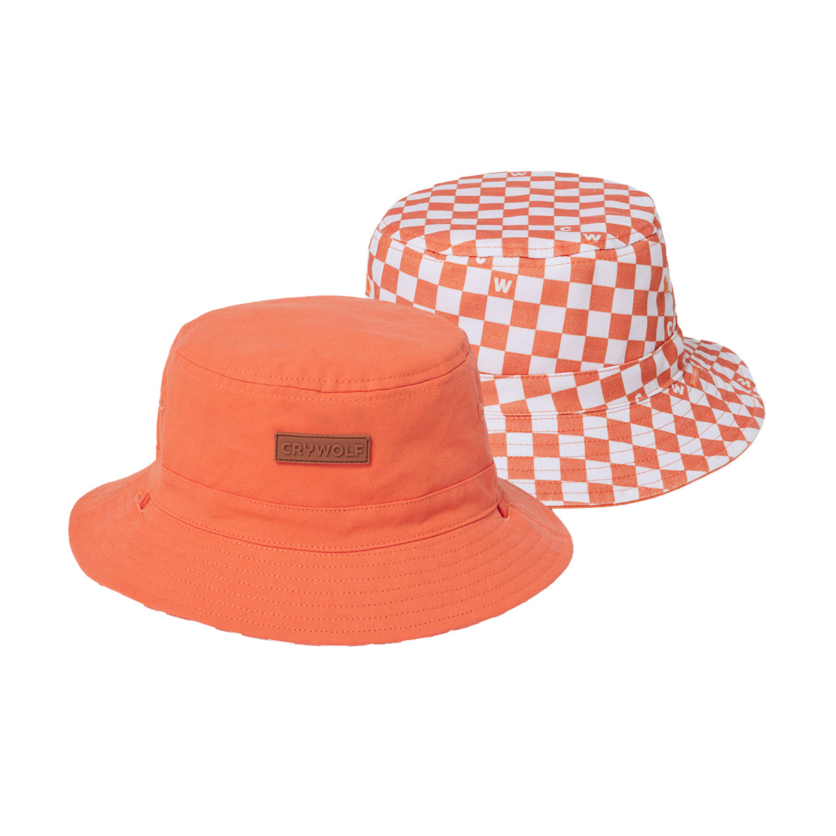 Crywolf Reversible Bucket Hat in Sunset Check