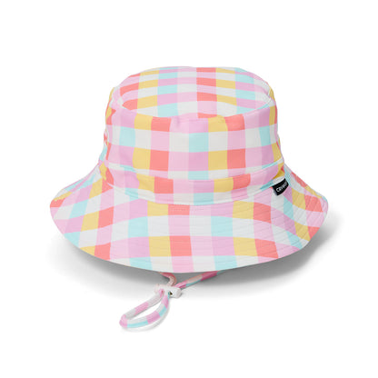 Crywolf Swim Bucket Hat in Pop Gingham