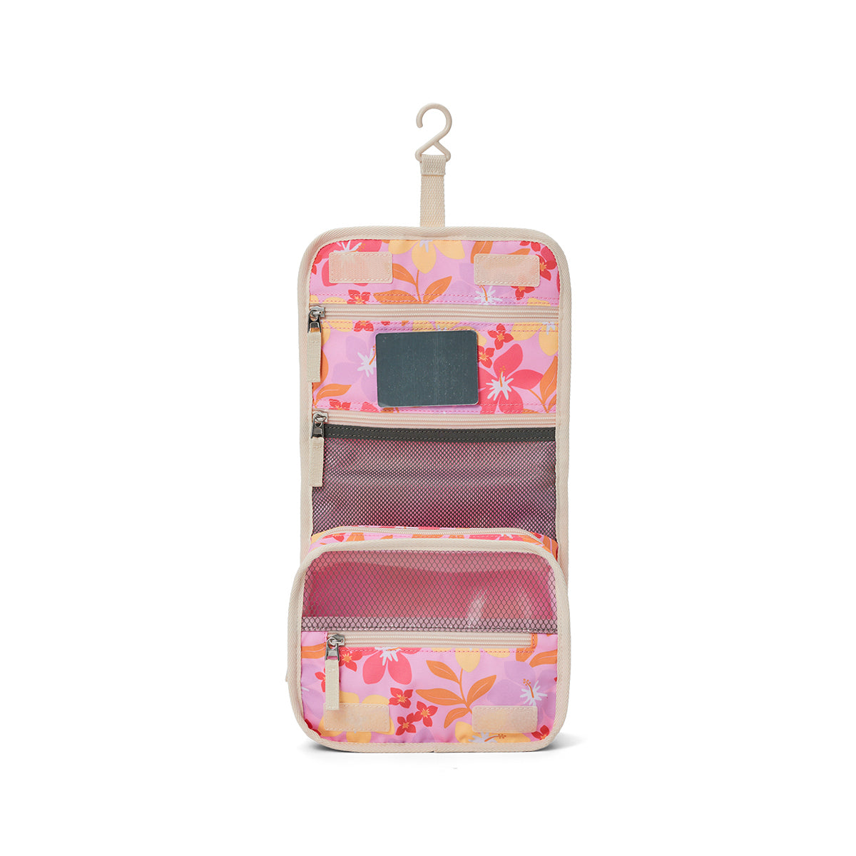 Crywolf Hanging Toiletry Bag in Hibiscus Daze
