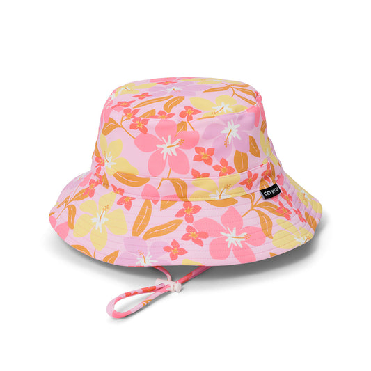 Crywolf Swim Bucket Hat in Hibiscus Daze
