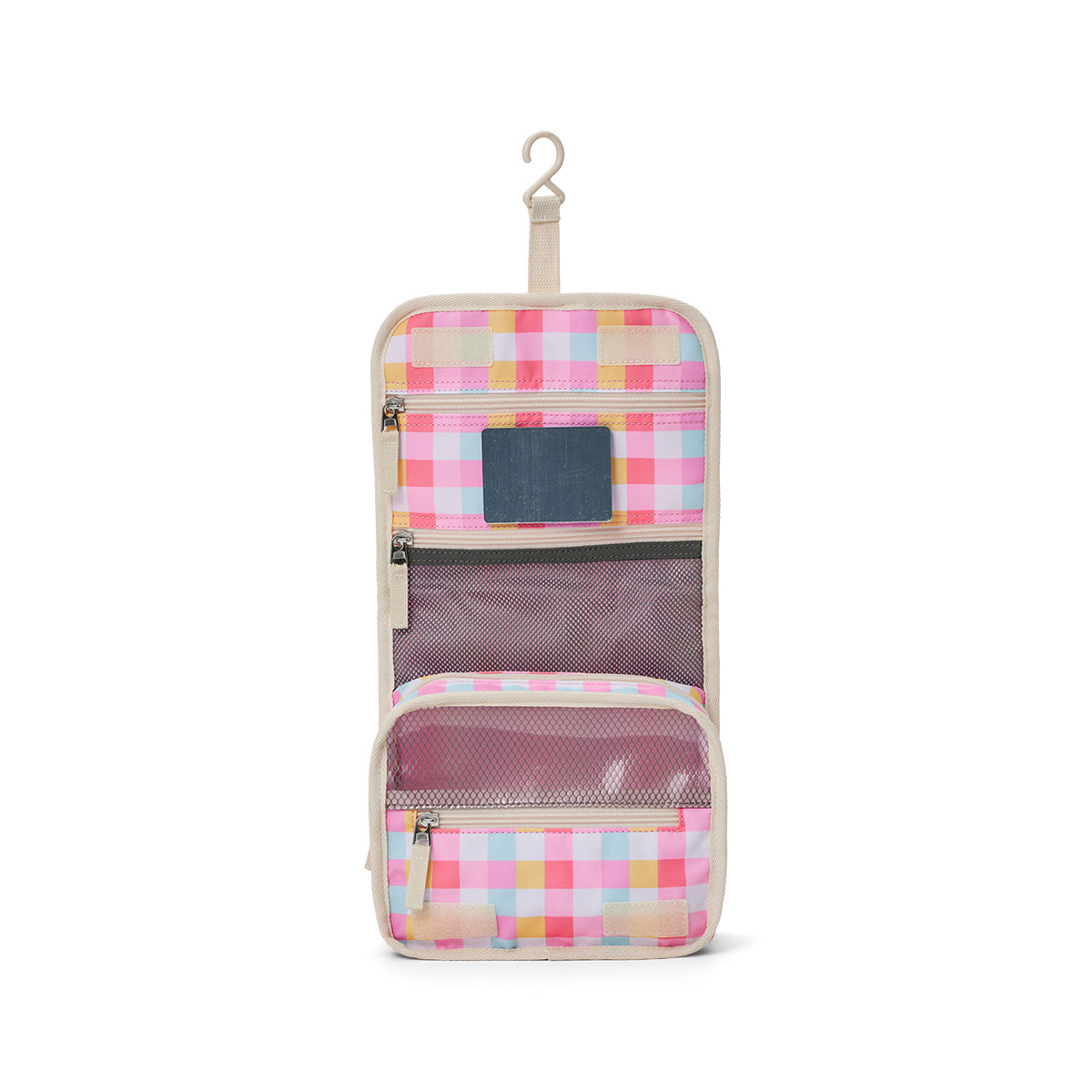 Crywolf Hanging Toiletry Bag in Pop Gingham