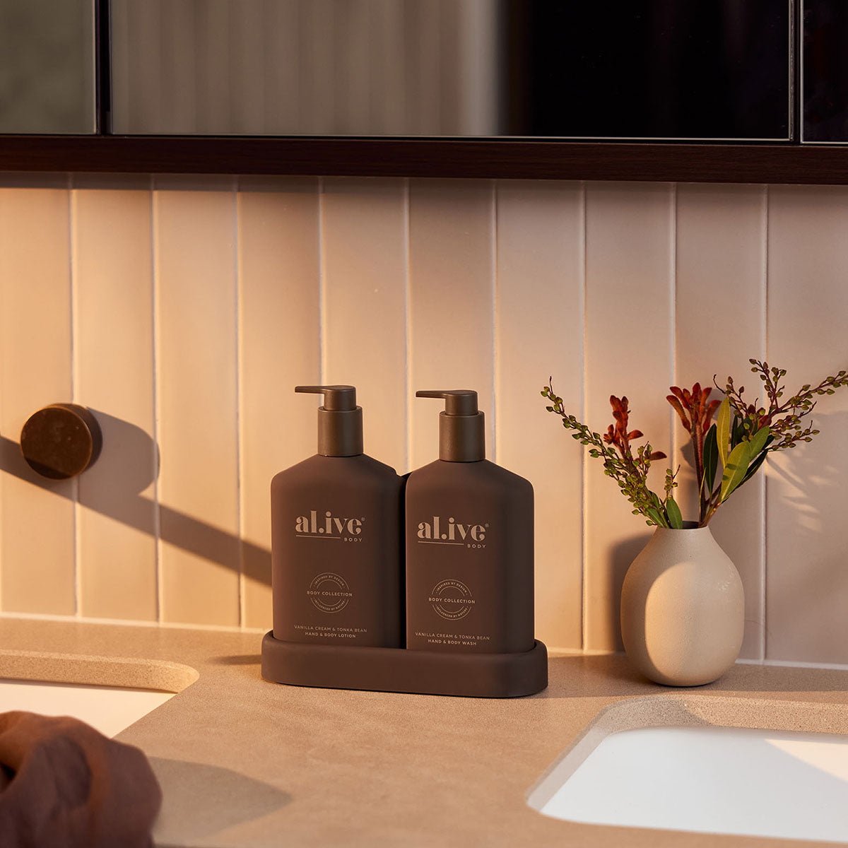 al.ive Body Transformative Wash & Lotion Duo - Vanilla Cream & Tonka Bean