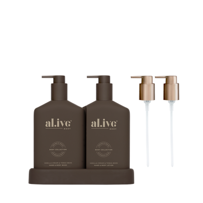 al.ive Body Transformative Wash & Lotion Duo - Vanilla Cream & Tonka Bean