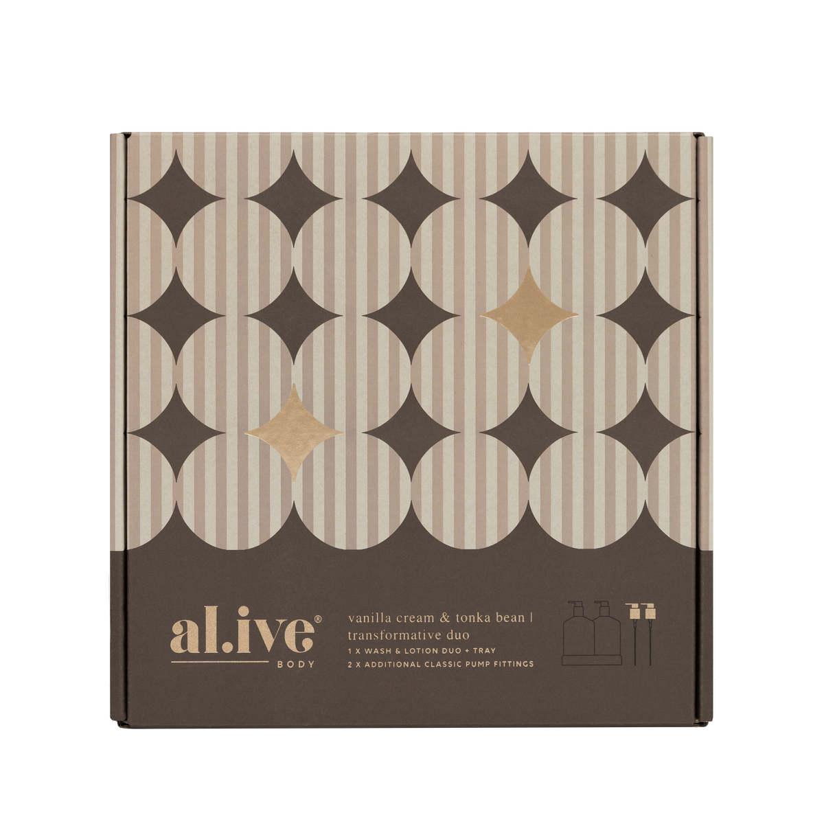 al.ive Body Transformative Wash & Lotion Duo - Vanilla Cream & Tonka Bean