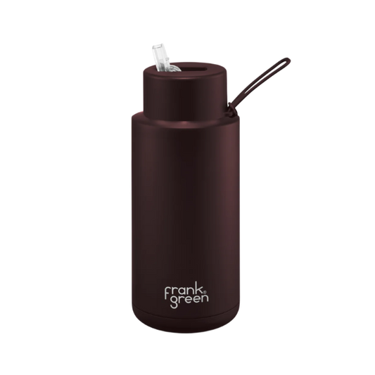 Frank Green 34oz Straw Bottle - Chocolate | Avisons NZ