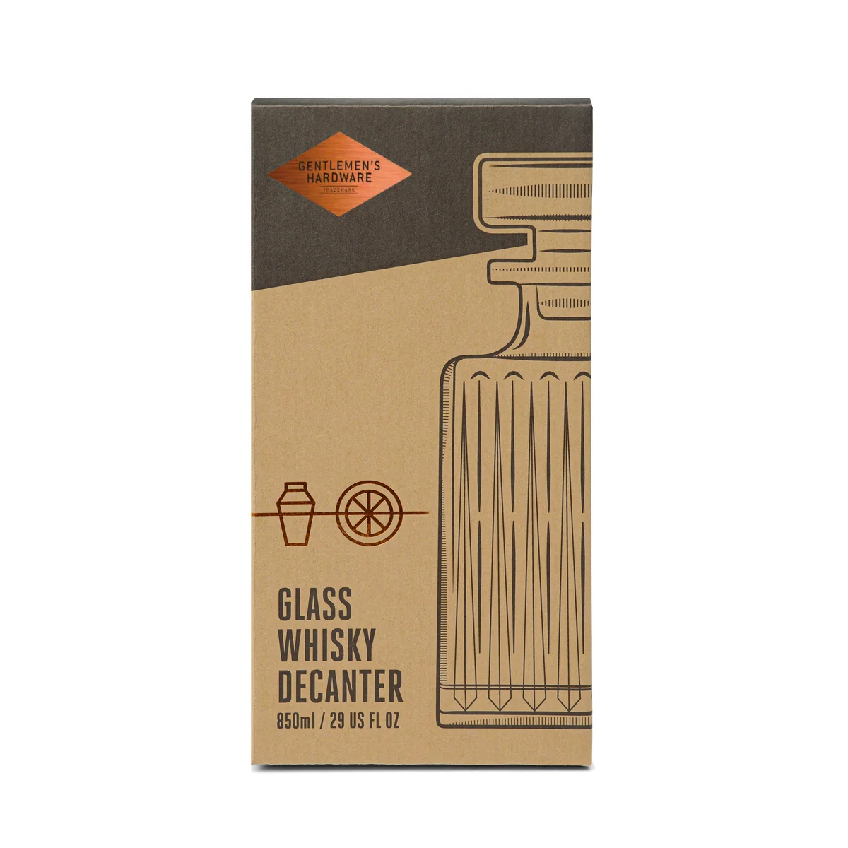Gentlemen's Hardware - Glass Whisky Decanter - 850ml