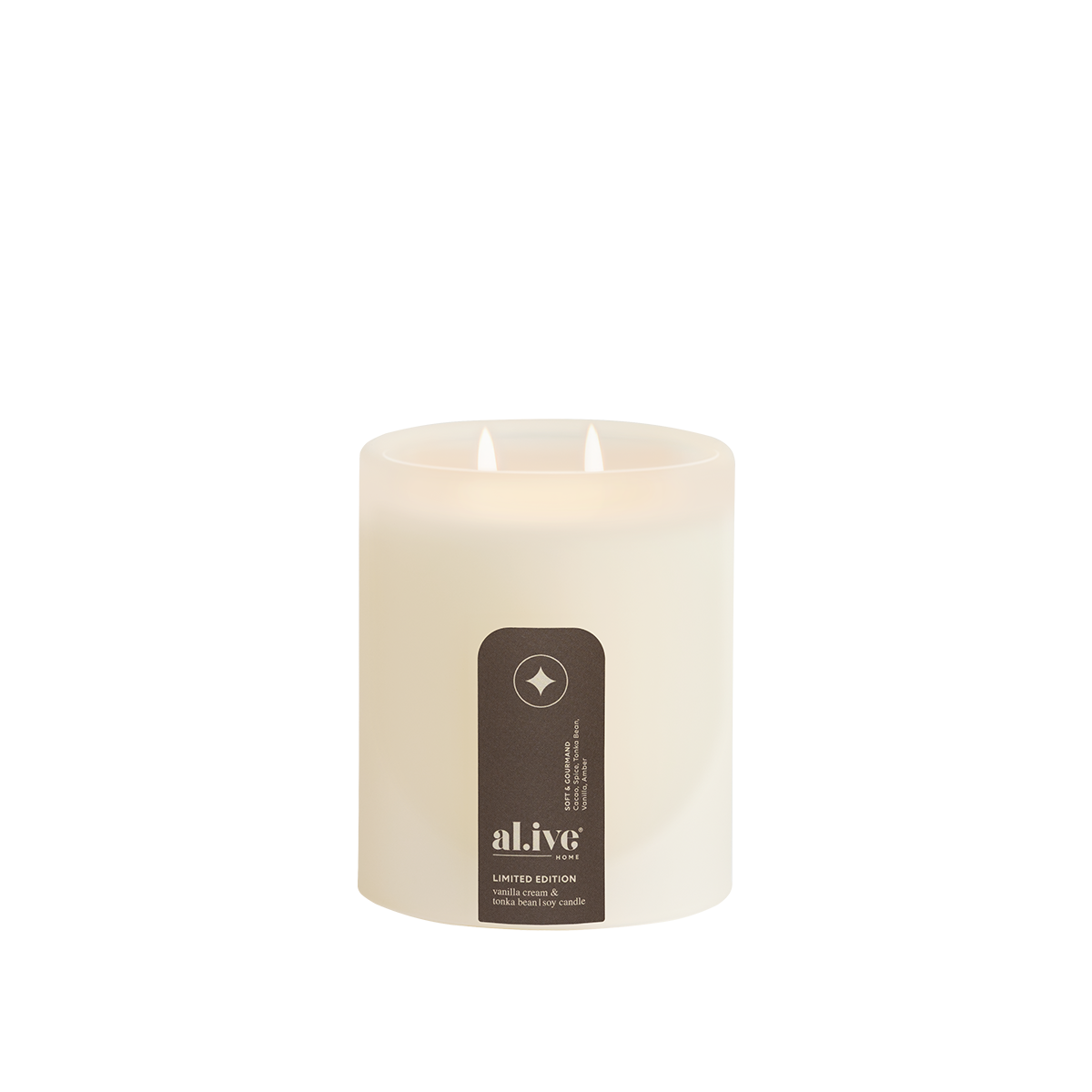 al.ive Body Soy Candle - Vanilla Cream and Tonka Bean